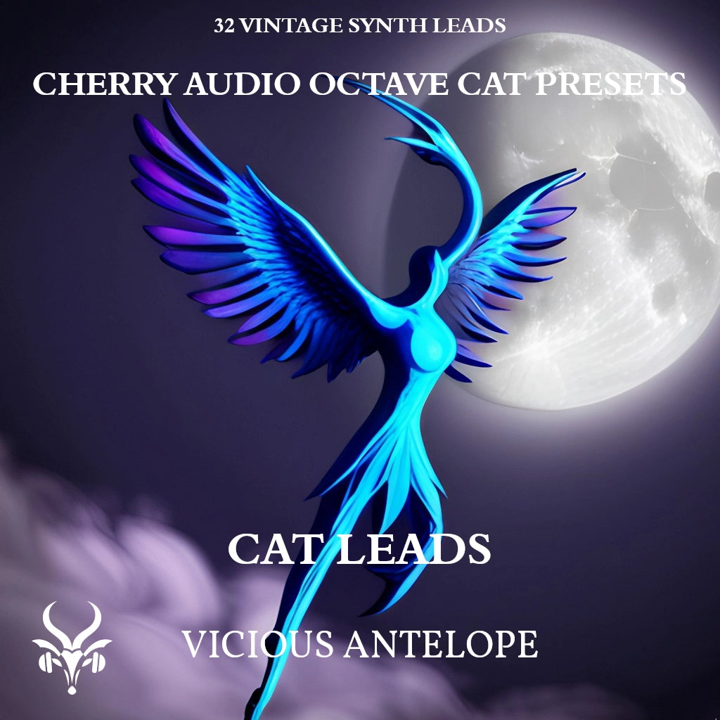 Cat Leads preset pack cover artwork for Cherry Audio – Vicious Antelope