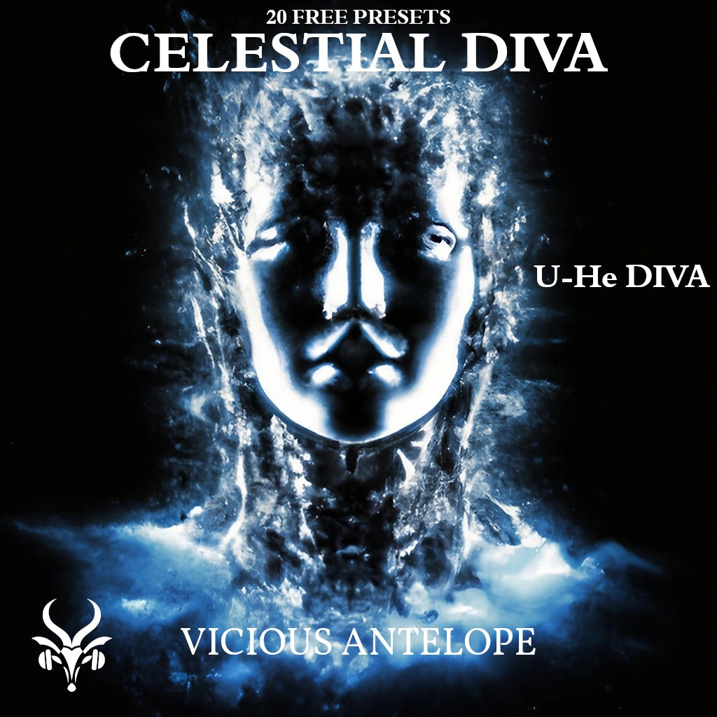 Celestial Diva preset pack cover artwork for U-He Diva – Vicious Antelope