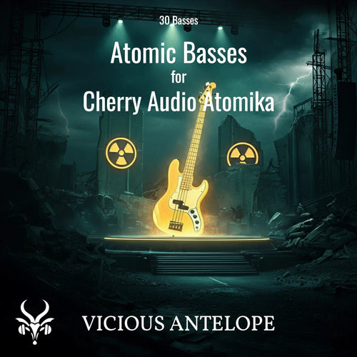 Atomic Basses preset pack cover artwork for Cherry Audio – Vicious Antelope