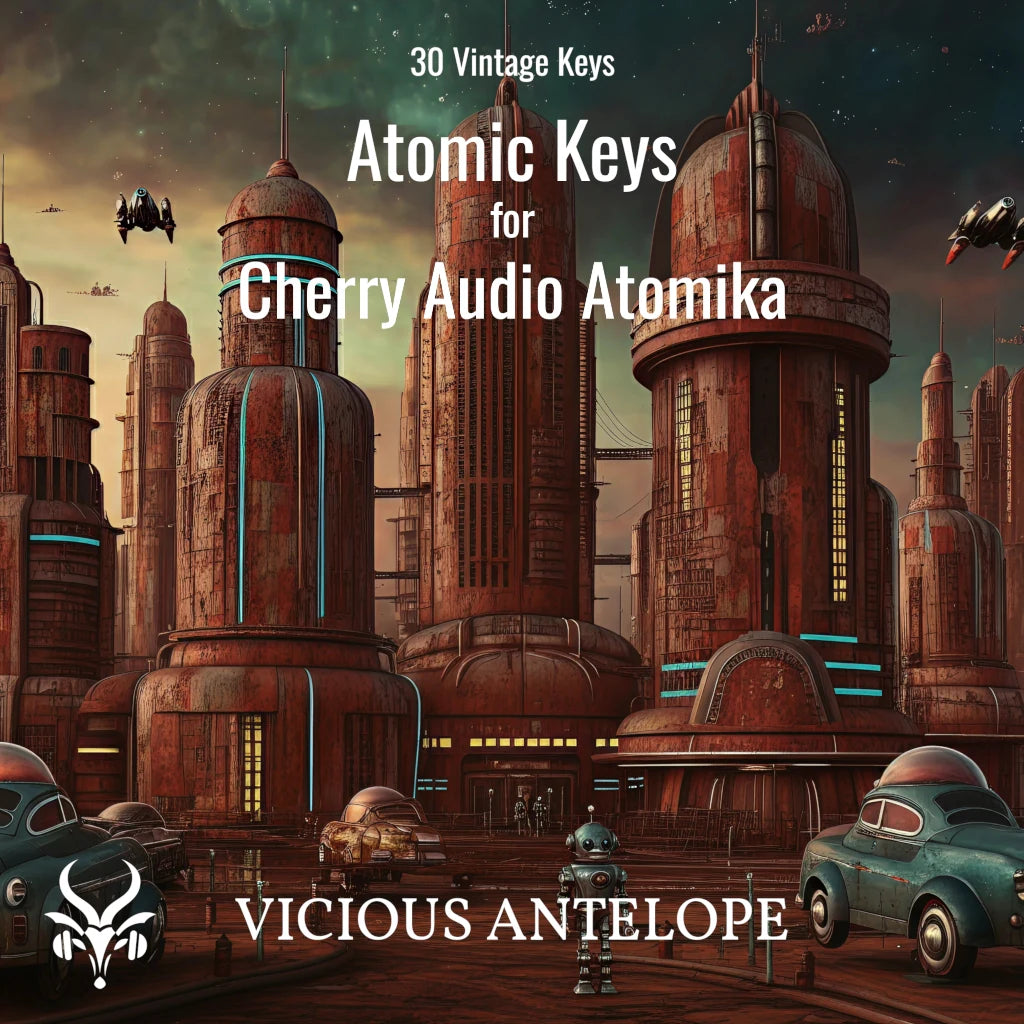 Atomic Keys preset pack cover artwork for Cherry Audio – Vicious Antelope