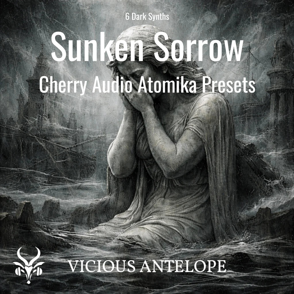 Artwork of the synth preset pack Sunken Sorrow for Cherry Audio Atomika