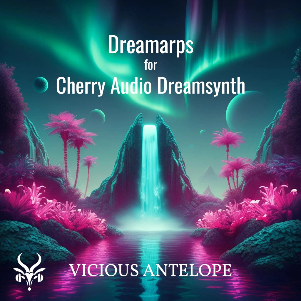 Dreamarps preset pack cover artwork for Cherry Audio – Vicious Antelope