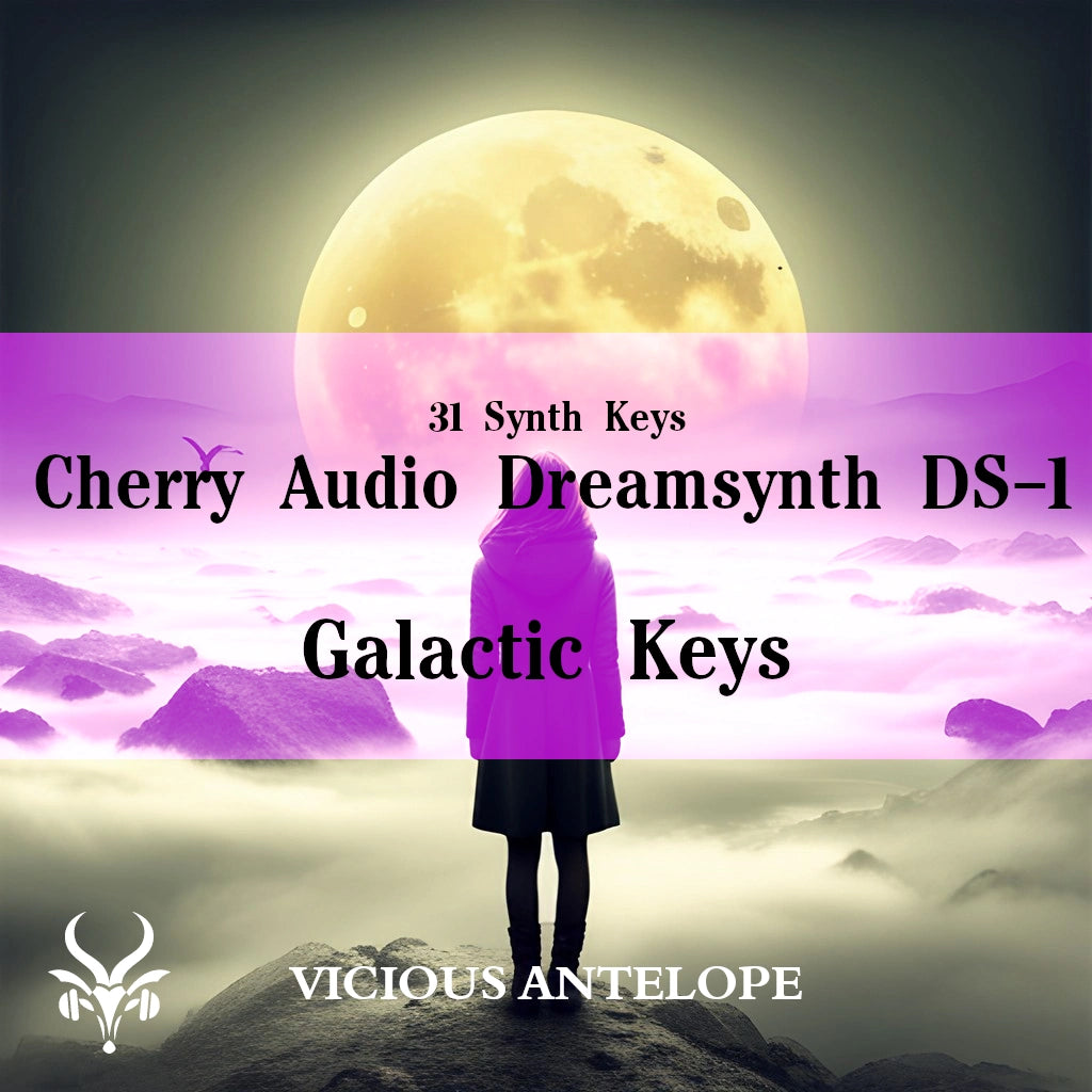 Galactic Keys preset pack cover artwork for Cherry Audio – Vicious Antelope