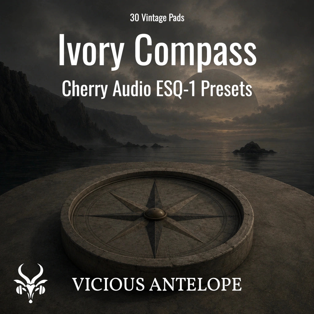 Cherry Audio ESQ-1 Ivory Compass vintage synth pad presets artwork