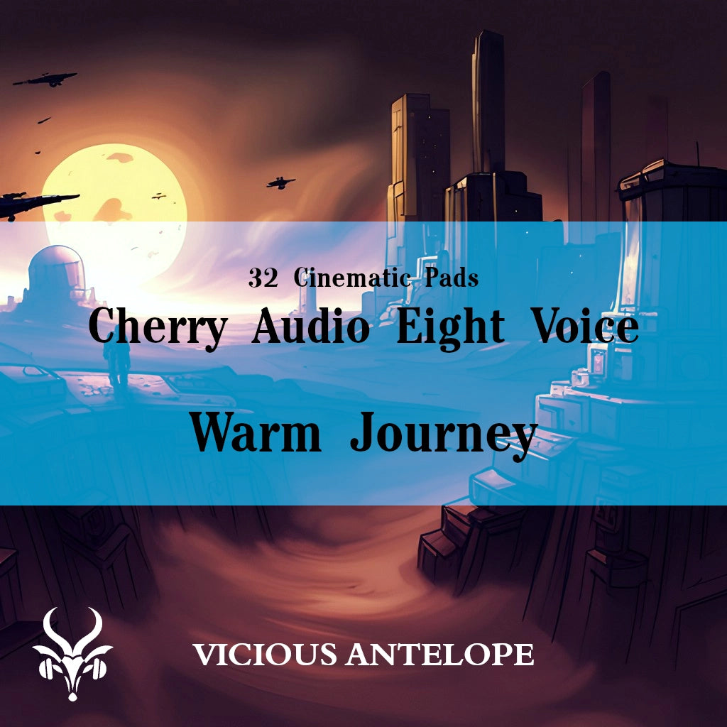 Warm Journey preset pack cover artwork for Cherry Audio – Vicious Antelope