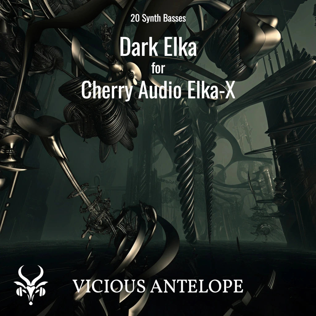 Dark Elka preset pack cover artwork for Cherry Audio ELKA-X – Vicious Antelope
