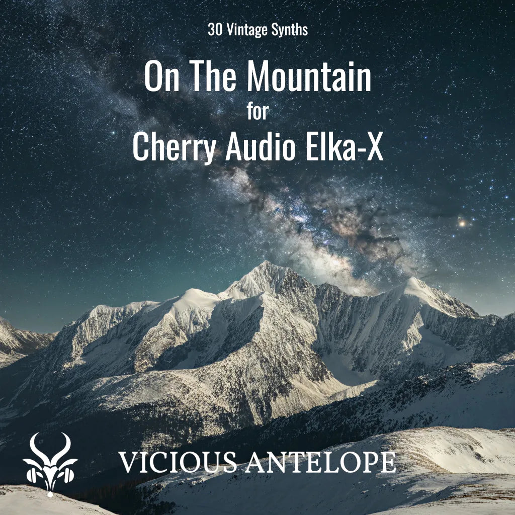 On The Mountain preset pack cover artwork for Cherry Audio ELKA-X – Vicious Antelope
