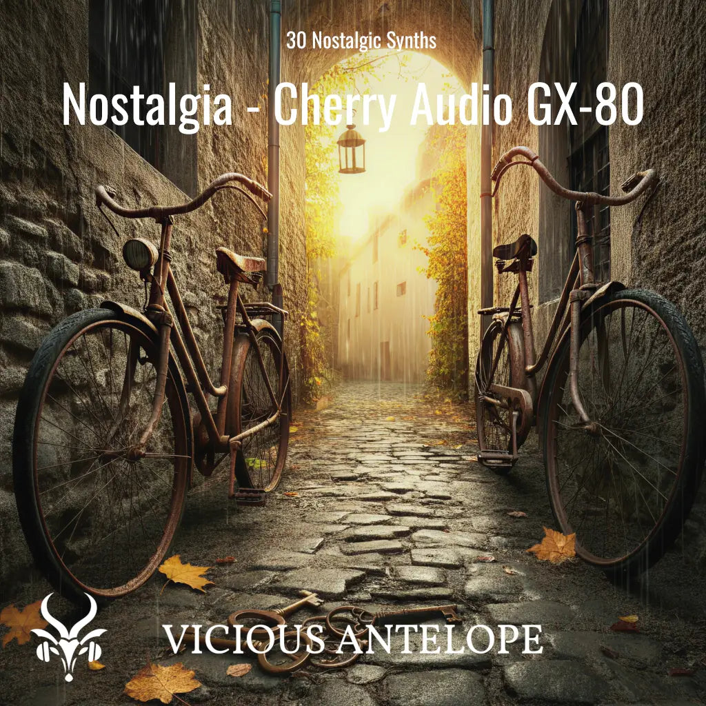 Nostalgia preset pack cover artwork for Cherry Audio GX-80 – Vicious Antelope