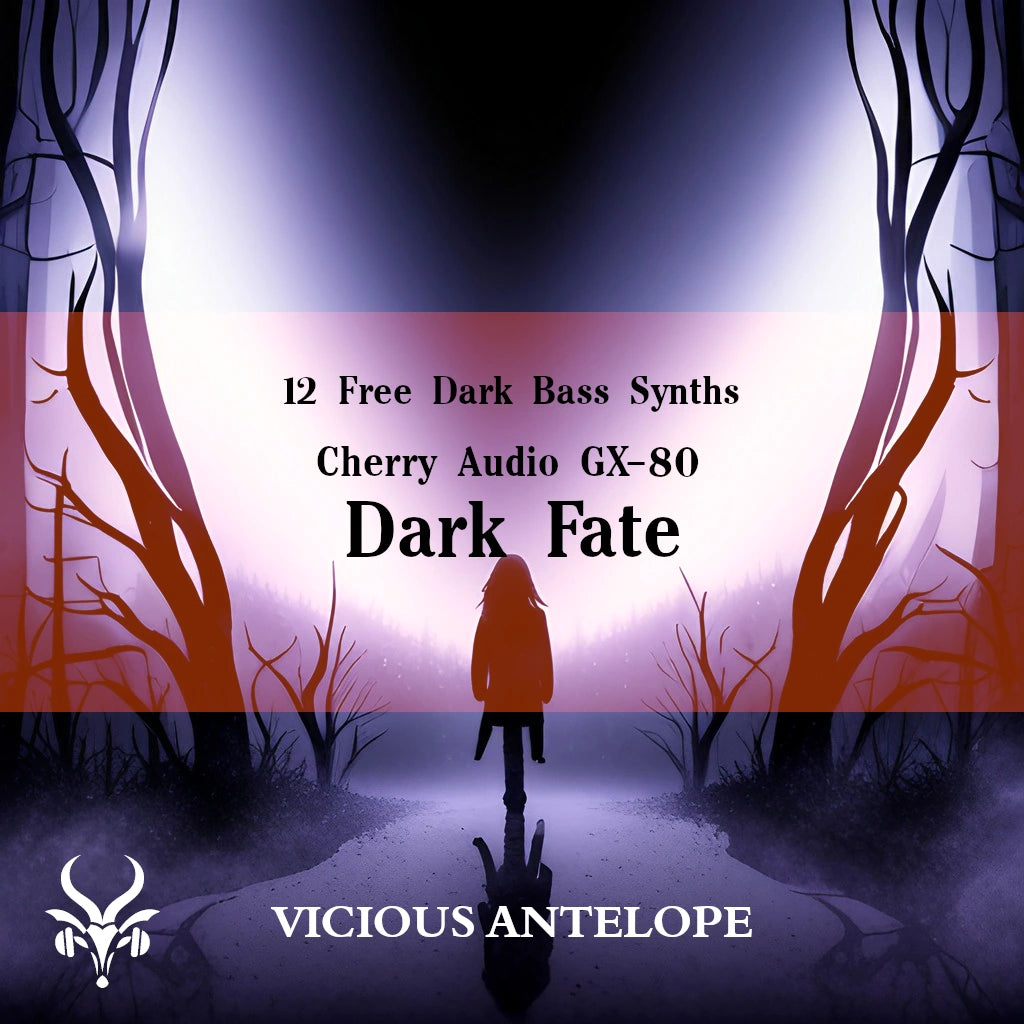 Dark Fate preset pack cover artwork for Cherry Audio GX-80 – Vicious Antelope