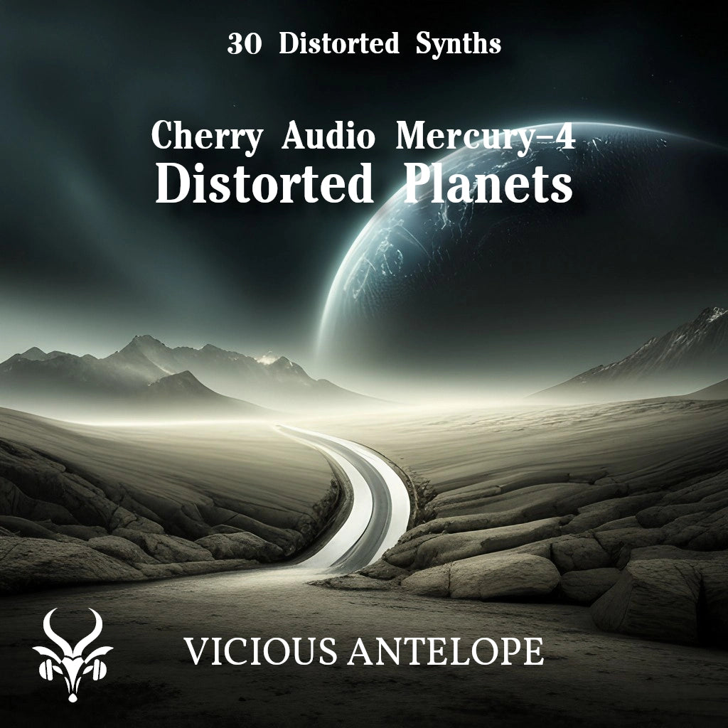 Distorted Planets preset pack cover artwork for Cherry Audio – Vicious Antelope