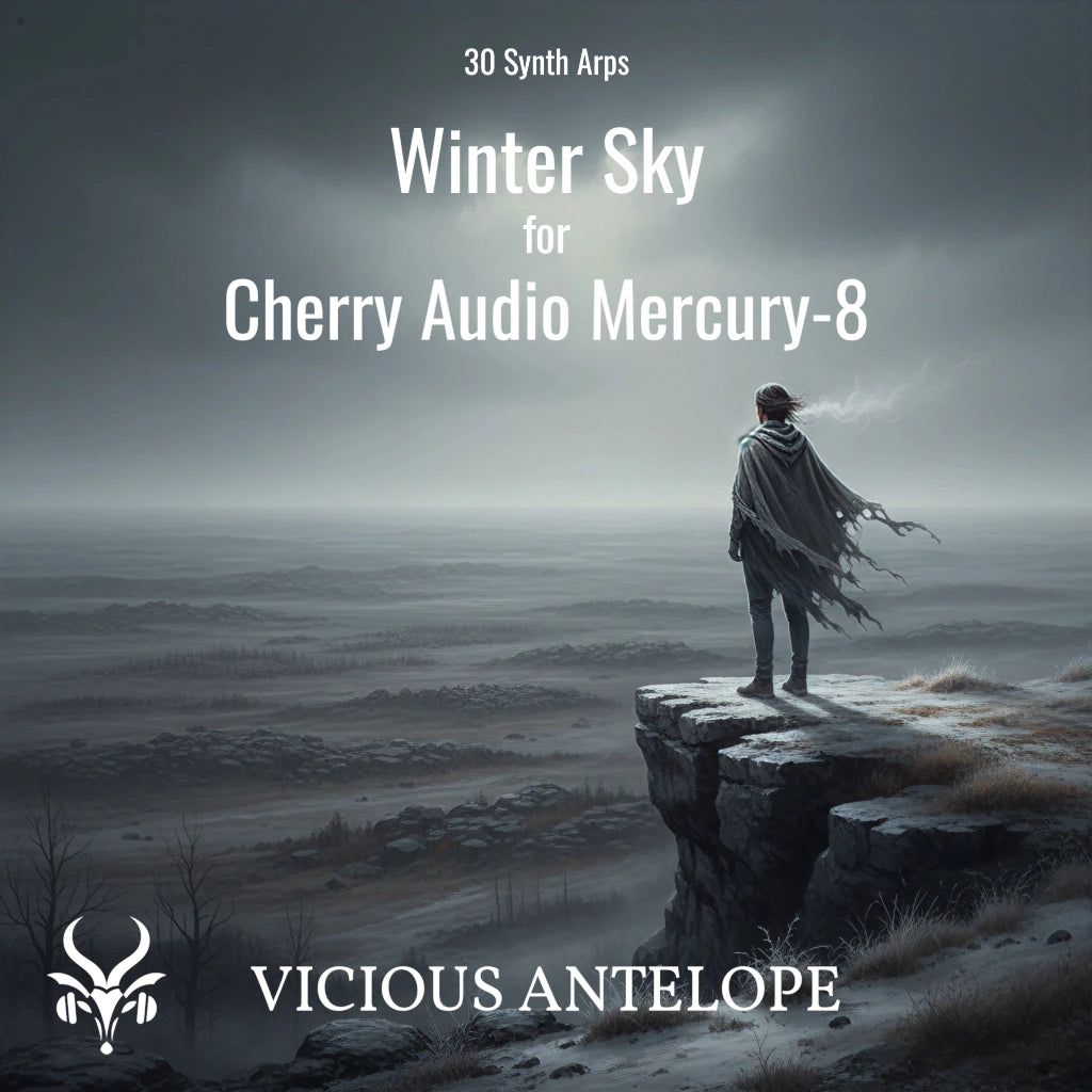 Winter Sky preset pack cover artwork for Cherry Audio – Vicious Antelope