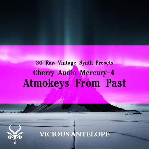 Atmokeys From Past preset pack cover artwork for Cherry Audio – Vicious Antelope