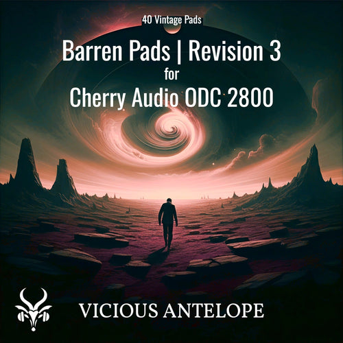 Barren Pads Revision 3 preset pack cover artwork for Cherry Audio – Vicious Antelope