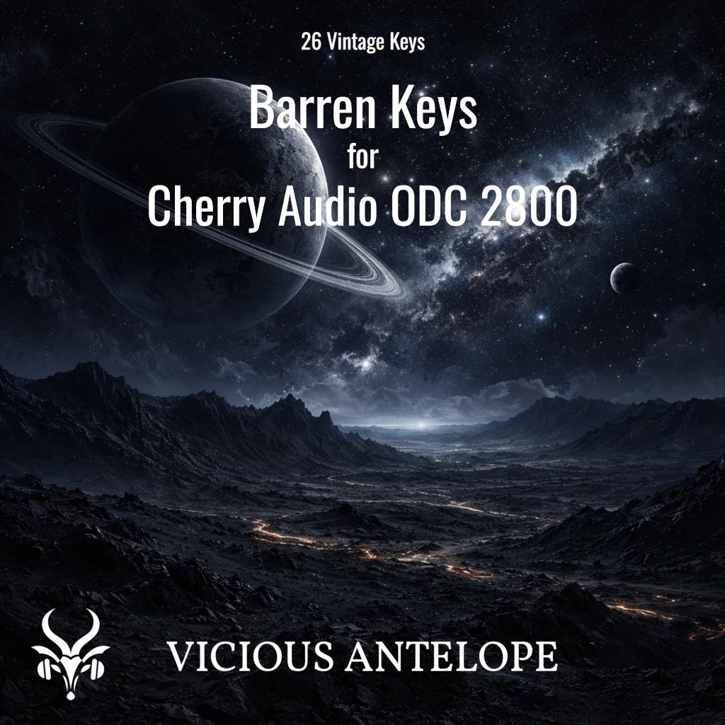 Barren keys preset pack cover artwork for Cherry Audio – Vicious Antelope