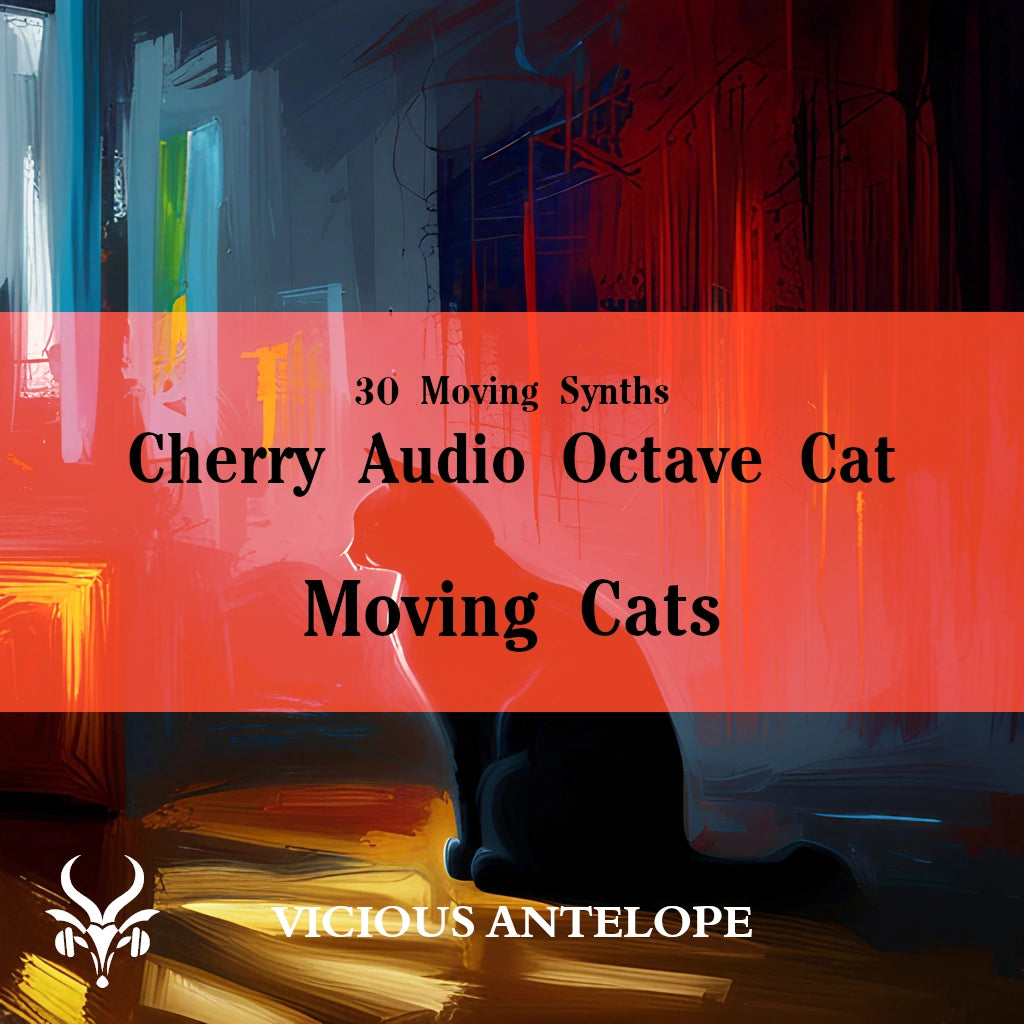Moving Cats preset pack cover artwork for Cherry Audio – Vicious Antelope