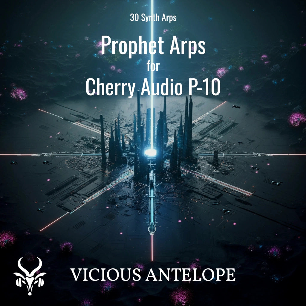 Prophet Arps preset pack cover artwork for Cherry Audio – Vicious Antelope