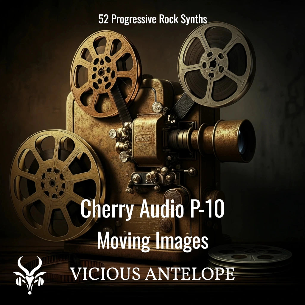 Moving Images preset pack cover artwork for Cherry Audio – Vicious Antelope