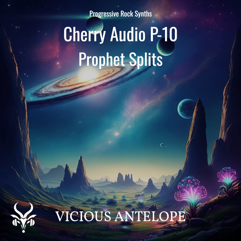 Prophet Splits preset pack cover artwork for Cherry Audio – Vicious Antelope