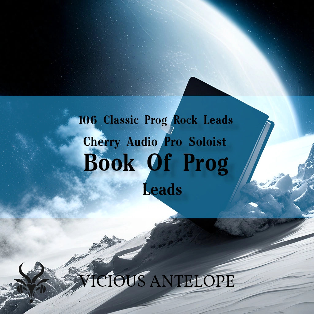 Book Of Prog - Leads preset pack cover artwork for Cherry Audio – Vicious Antelope
