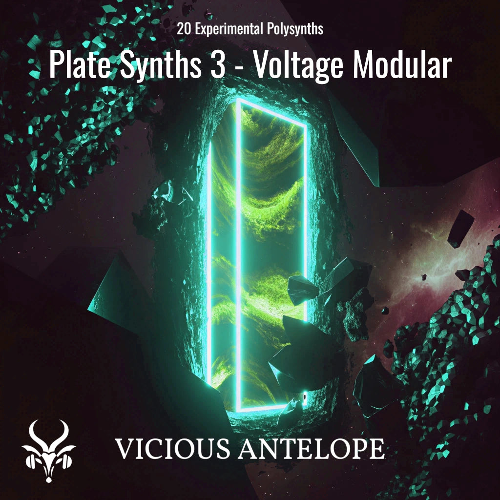 Plate Synths III preset pack cover artwork for Cherry Audio – Vicious Antelope