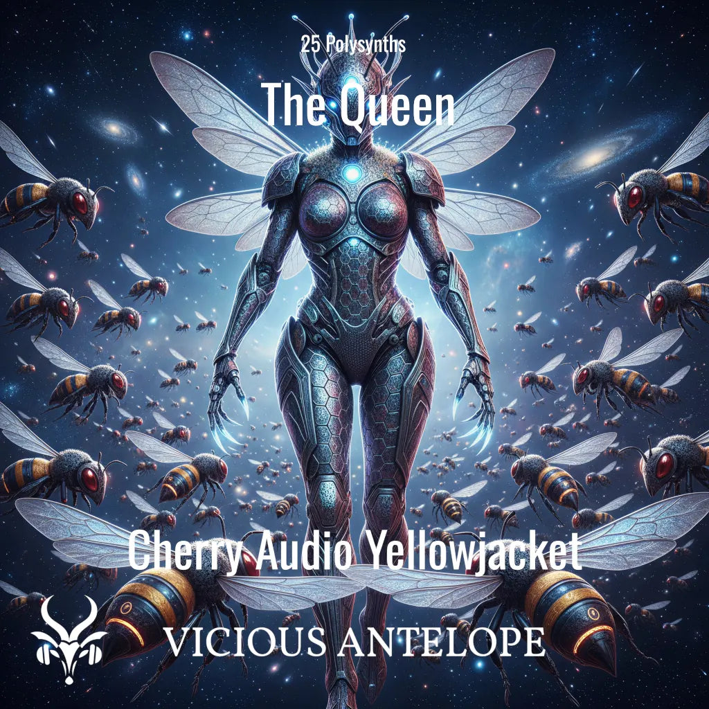 The Queen preset pack cover artwork for Cherry Audio – Vicious Antelope