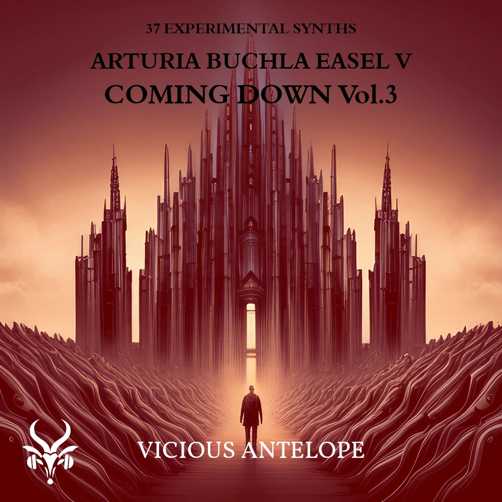 Coming Down Vol.3 preset pack cover artwork for Arturia – Vicious Antelope