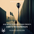 Dirty Woodwinds preset pack cover artwork for Knifonium – Vicious Antelope