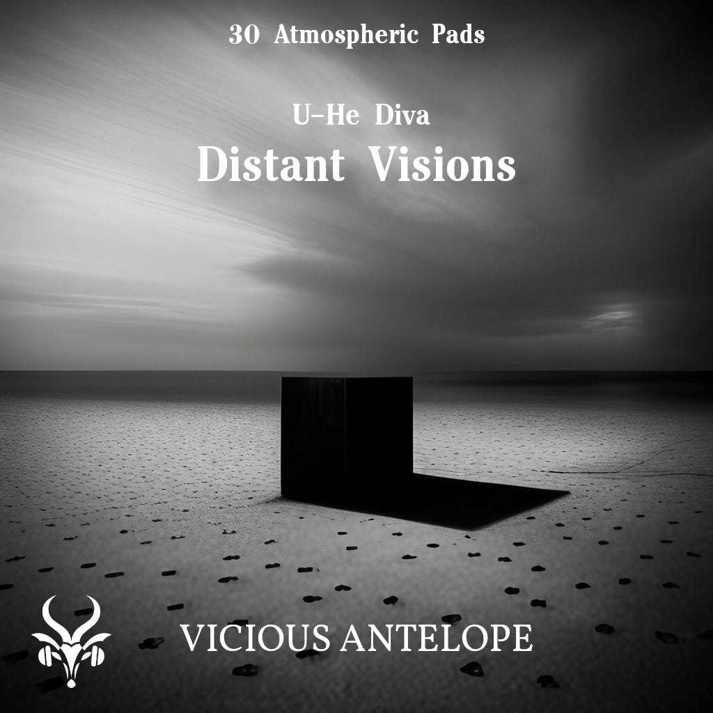 Distant Visions preset pack cover artwork for U-He Diva – Vicious Antelope