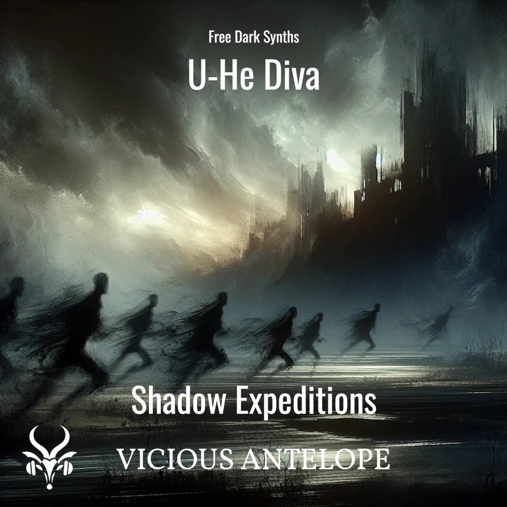 Shadow Expeditions preset pack cover artwork for U-He Diva – Vicious Antelope