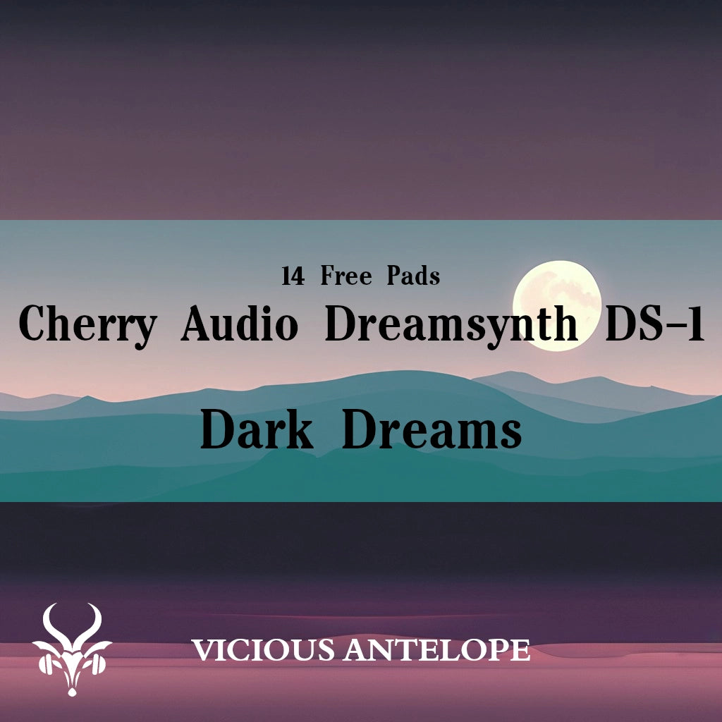 Dark Dreams preset pack cover artwork for Cherry Audio – Vicious Antelope