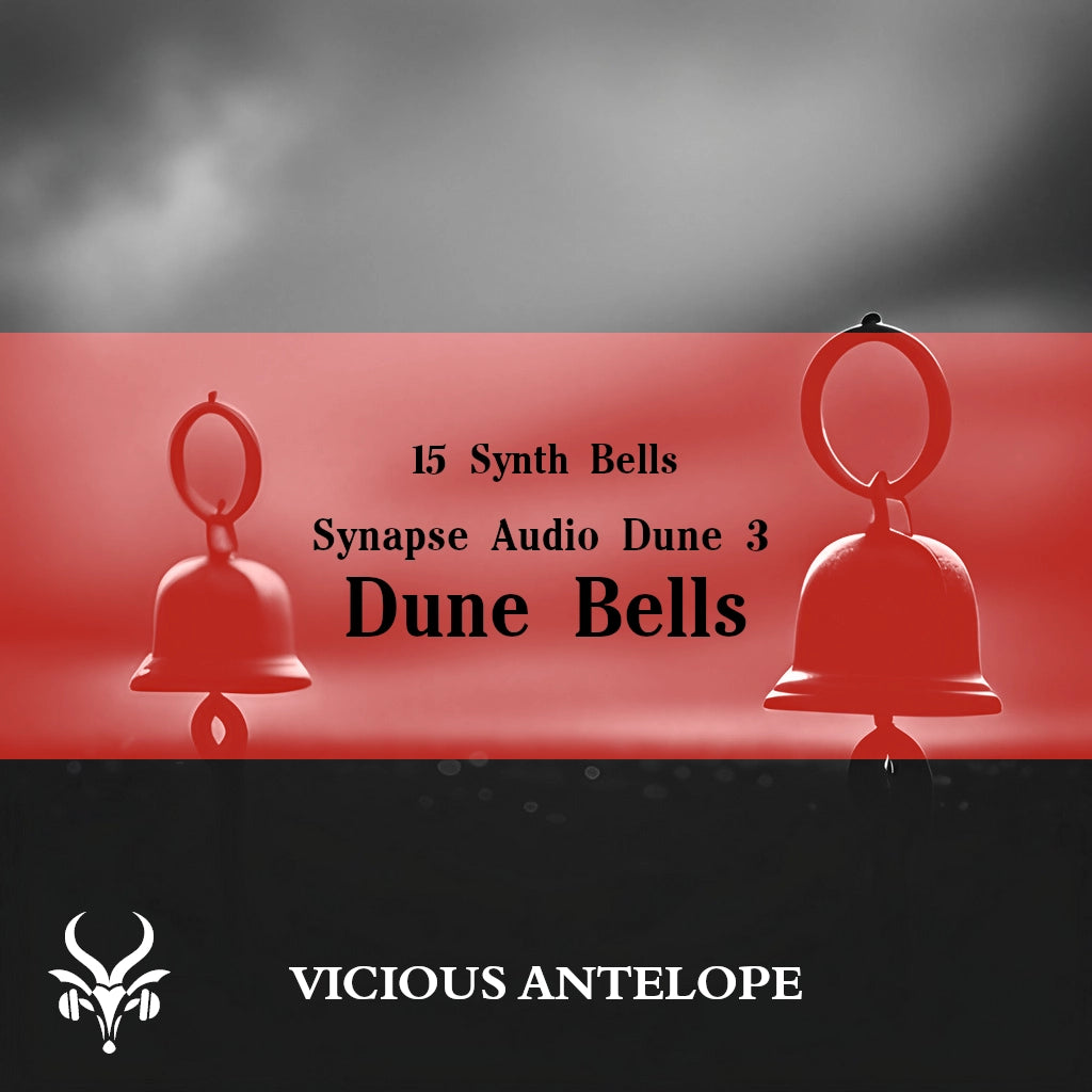 Dune Bells preset library cover artwork for Dune 3 – Vicious Antelope