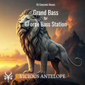 Grand Bass preset pack cover artwork for GForce Bass Station – Vicious Antelope