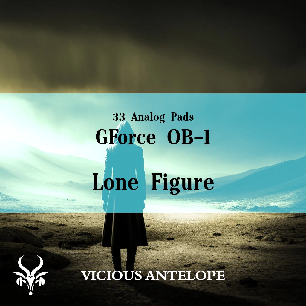 Lone Figure preset pack cover artwork for GForce OB-1– Vicious Antelope