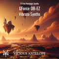 Vibrato Synths preset pack cover artwork for GForce OB-EZ – Vicious Antelope