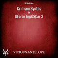 Crimson Synths preset pack cover artwork for GForce ImpOSCAr 3 – Vicious Antelope