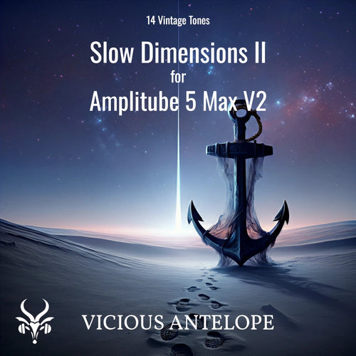 Slow Dimensions II guitar pack cover artwork for Amplitube 5 Max V2 – Vicious Antelope