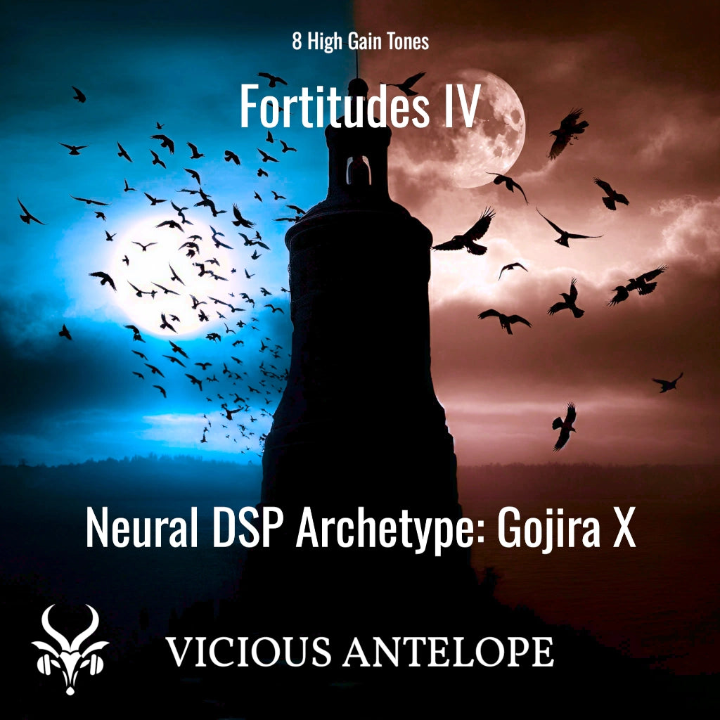 Fortitudes IV guitar pack cover artwork for Neural DSP – Vicious Antelope
