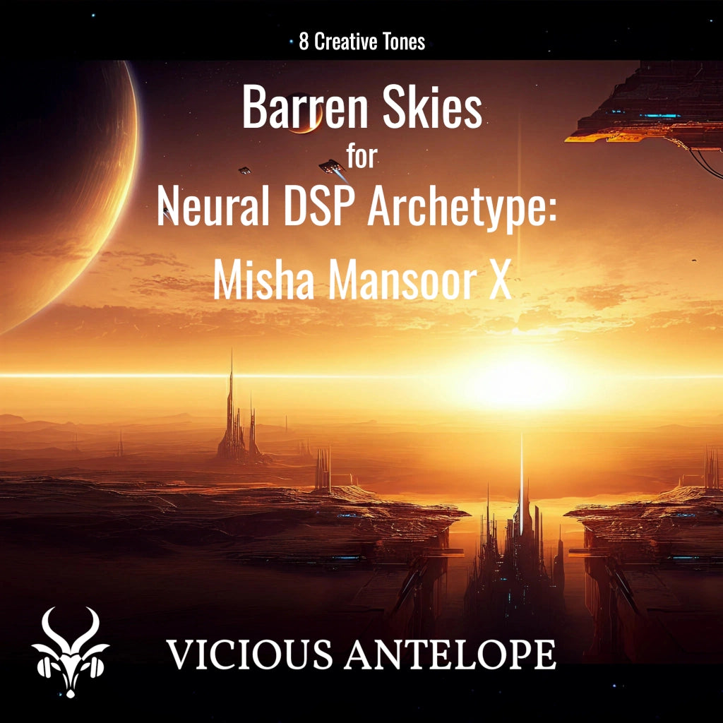 Barren Skies guitar pack cover artwork for Neural DSP – Vicious Antelope