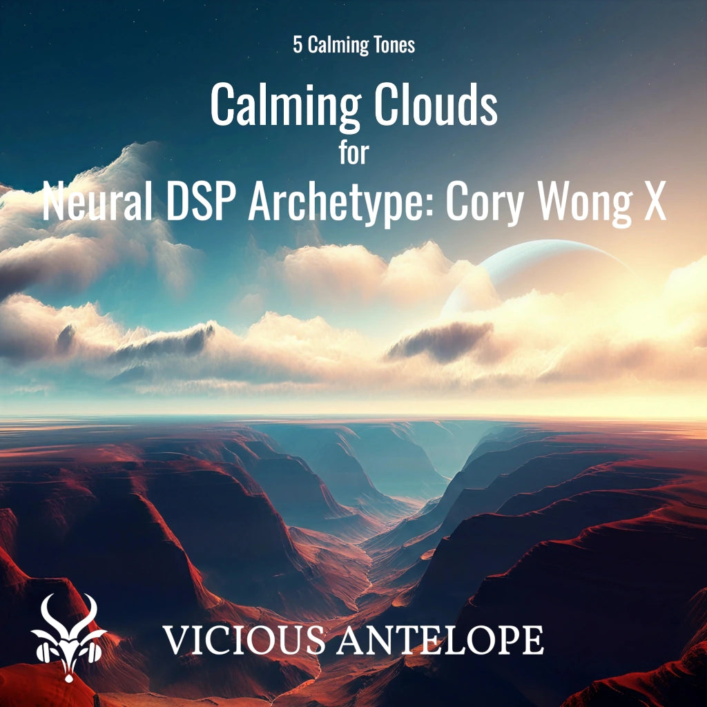 Calming Clouds guitar pack cover artwork for Neural DSP – Vicious Antelope