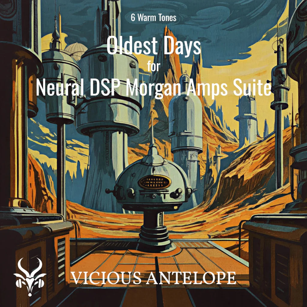 Oldest Days guitar pack cover artwork for Neural DSP – Vicious Antelope