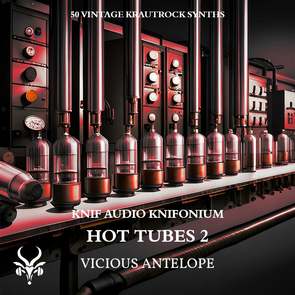Hot Tubes 2 preset pack cover artwork for Knifonium – Vicious Antelope