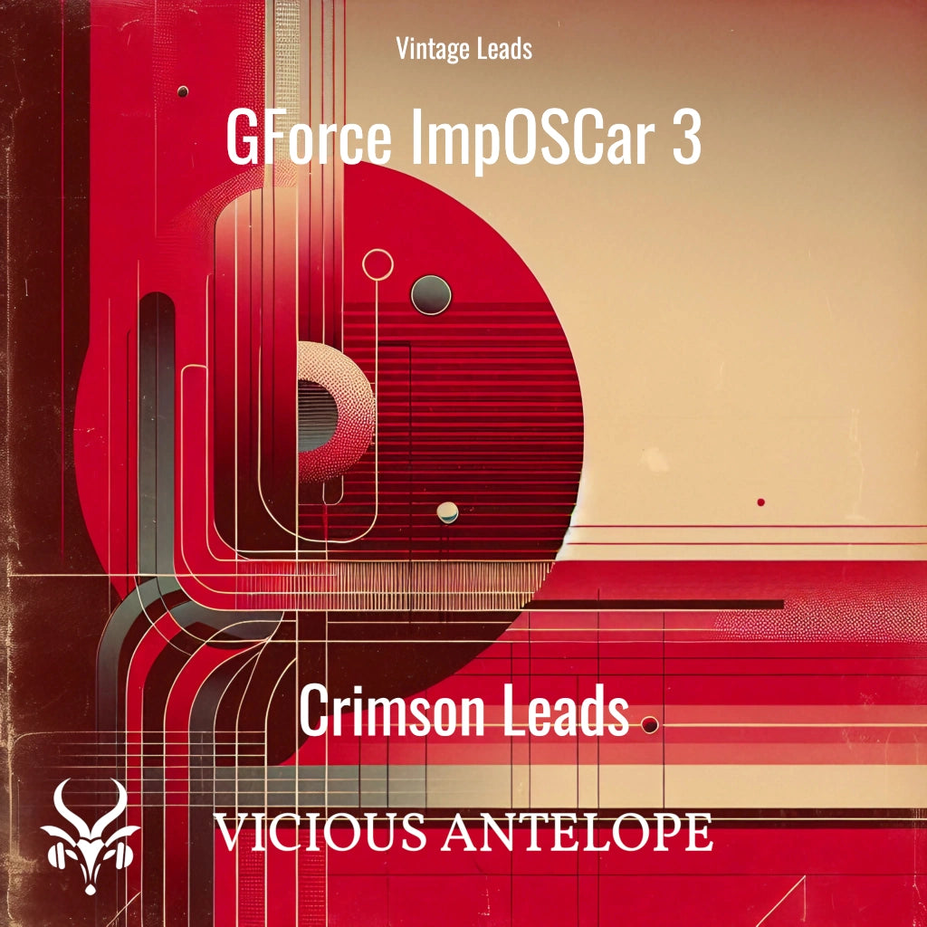 Crimson Leads preset pack cover artwork for GForce ImpOSCAr 3 – Vicious Antelope