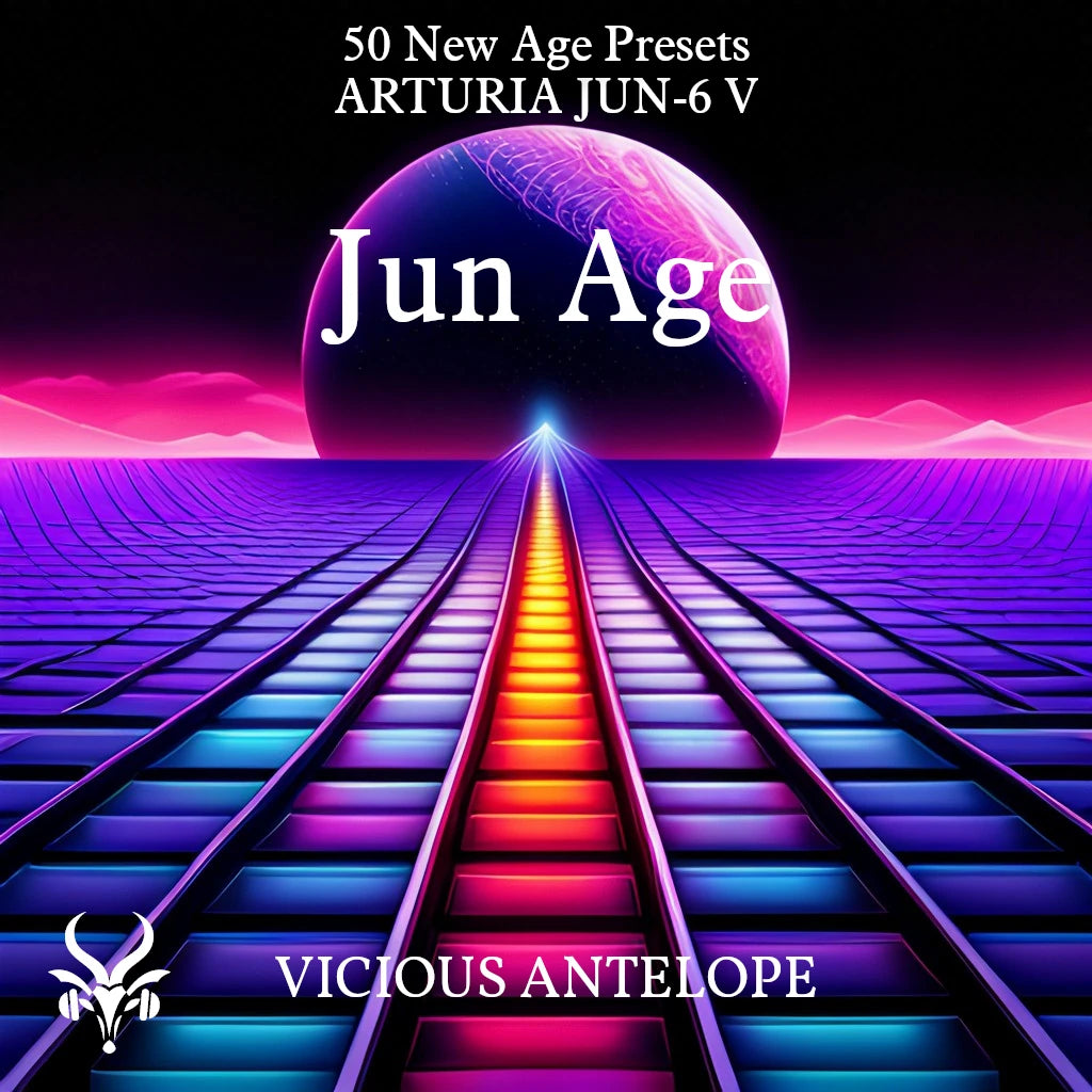 Jun Age preset pack cover artwork for Arturia – Vicious Antelope