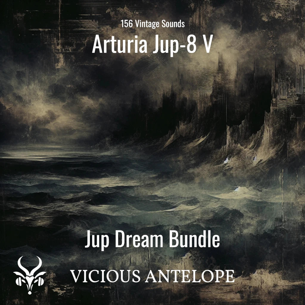 Jup Dream Bundle preset pack cover artwork for Arturia – Vicious Antelope
