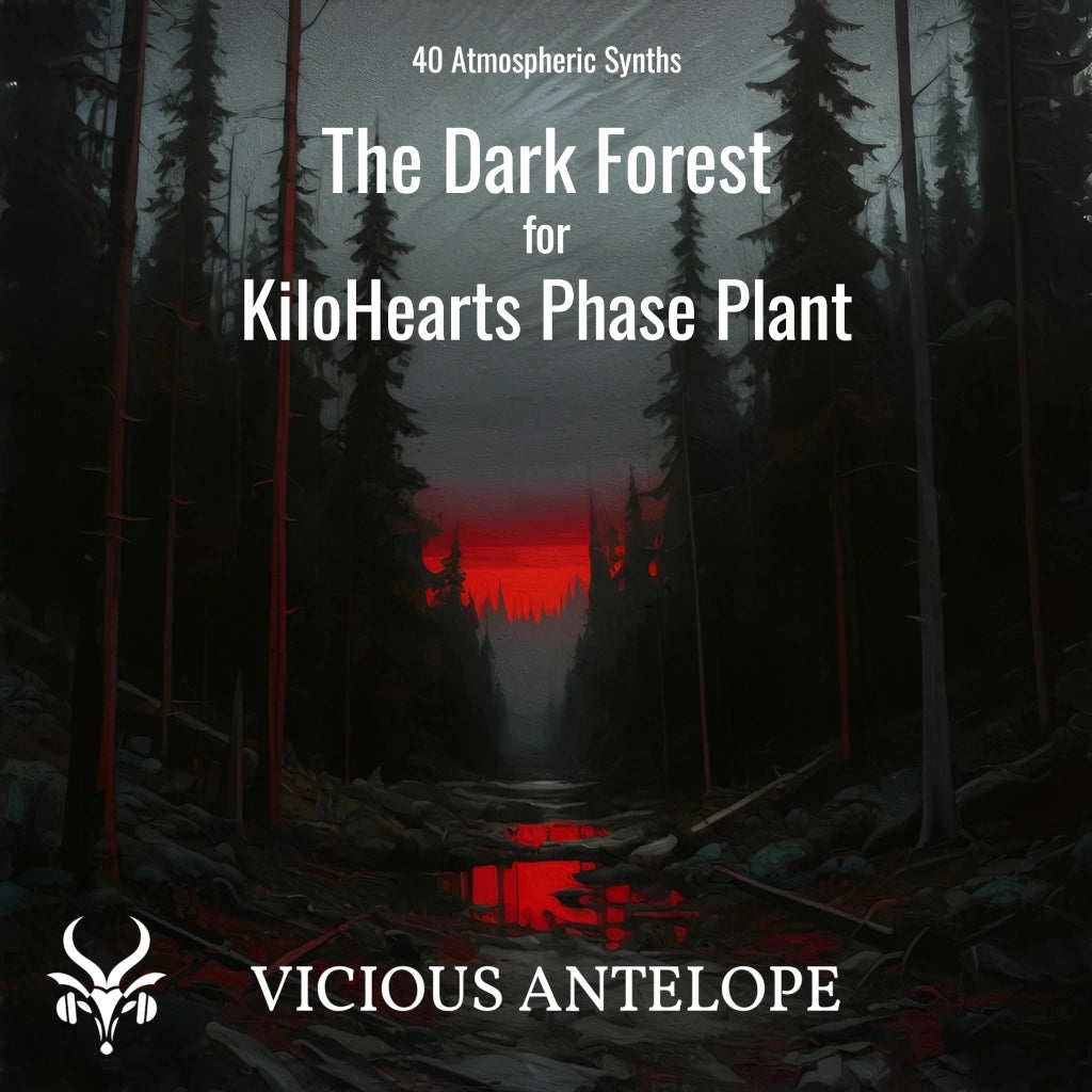 The Dark Forest preset pack cover artwork for Phaseplant Kilohearts  – Vicious Antelope