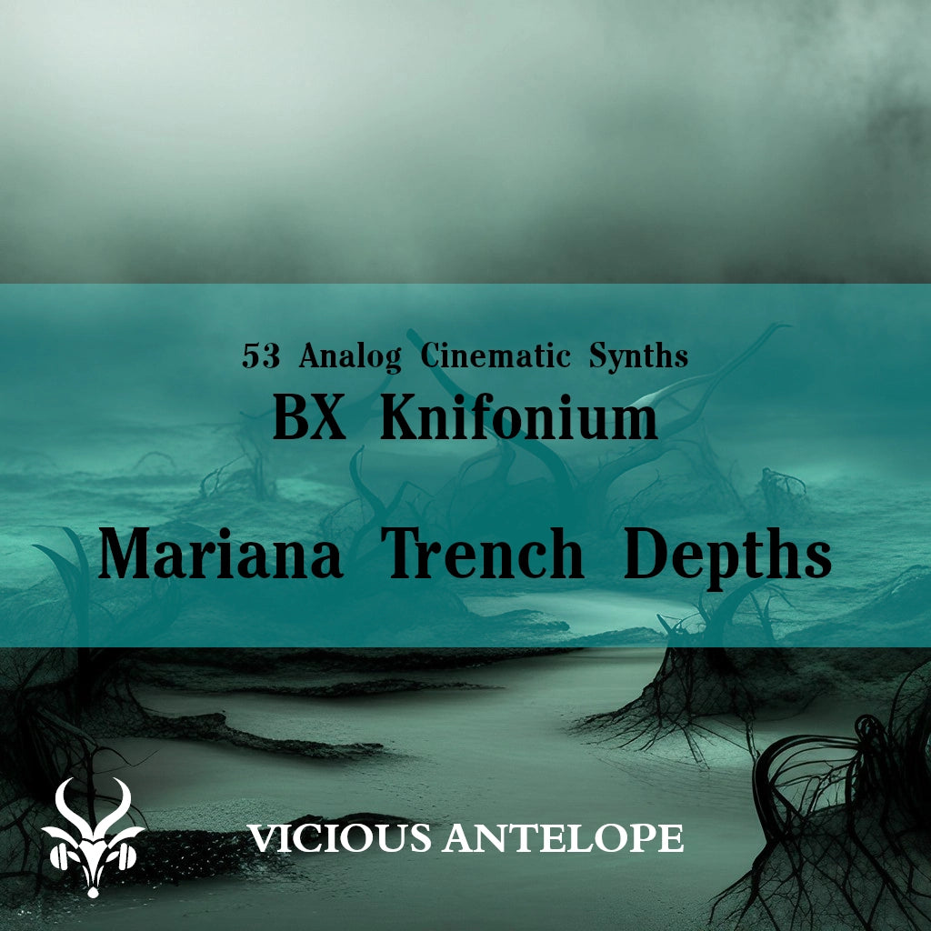 Mariana Trench Depths preset pack cover artwork for Knifonium – Vicious Antelope