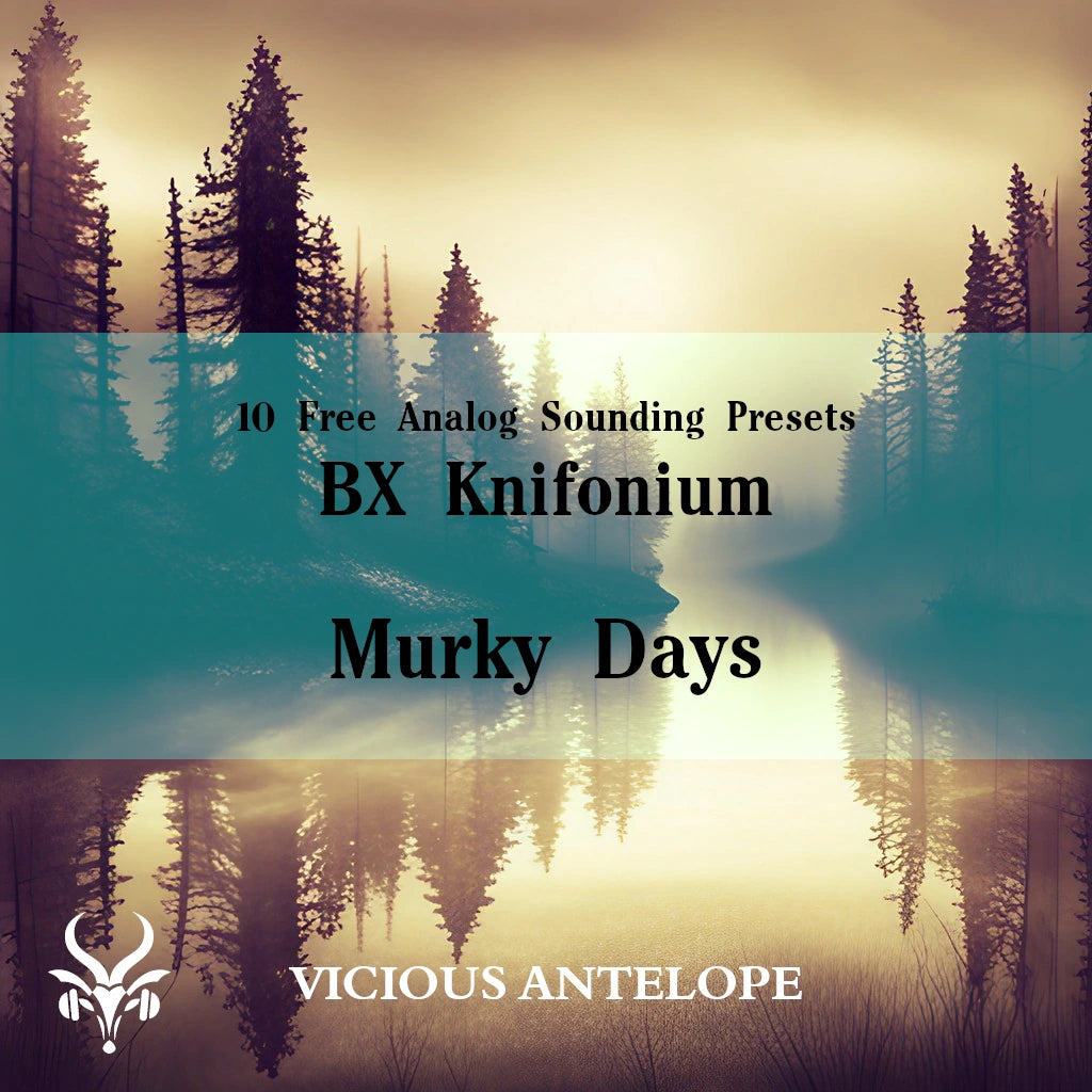 Murky Days preset pack cover artwork for Knifonium – Vicious Antelope