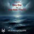 Deep Blue preset pack cover artwork for KORG Mono/Poly V2 – Vicious Antelope