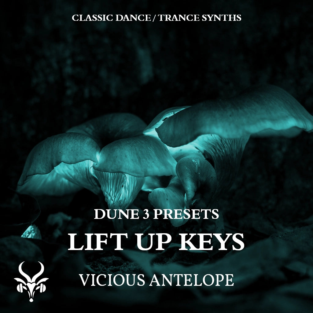 Lift Up Keys preset library cover artwork for Dune 3 – Vicious Antelope