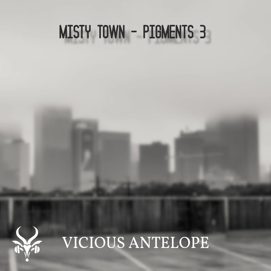 Misty Town preset pack cover artwork for Arturia Pigments – Vicious Antelope